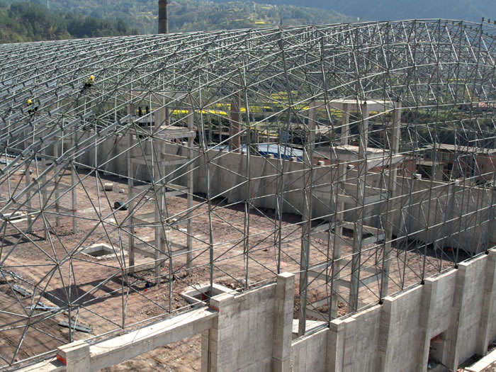 萬源煤棚網架安裝